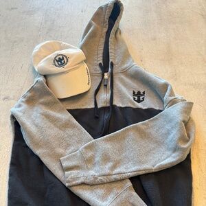 Set of Royal Caribbean Merch - Zip Up Sweatshirt and Baseball Hat
